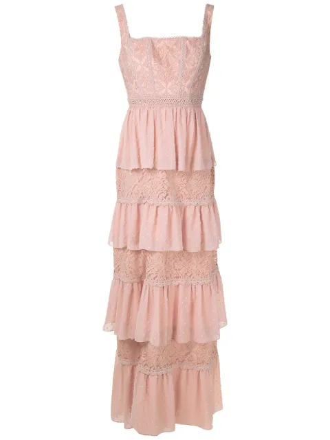 Martha Medeiros Vestido longo Tati rendado