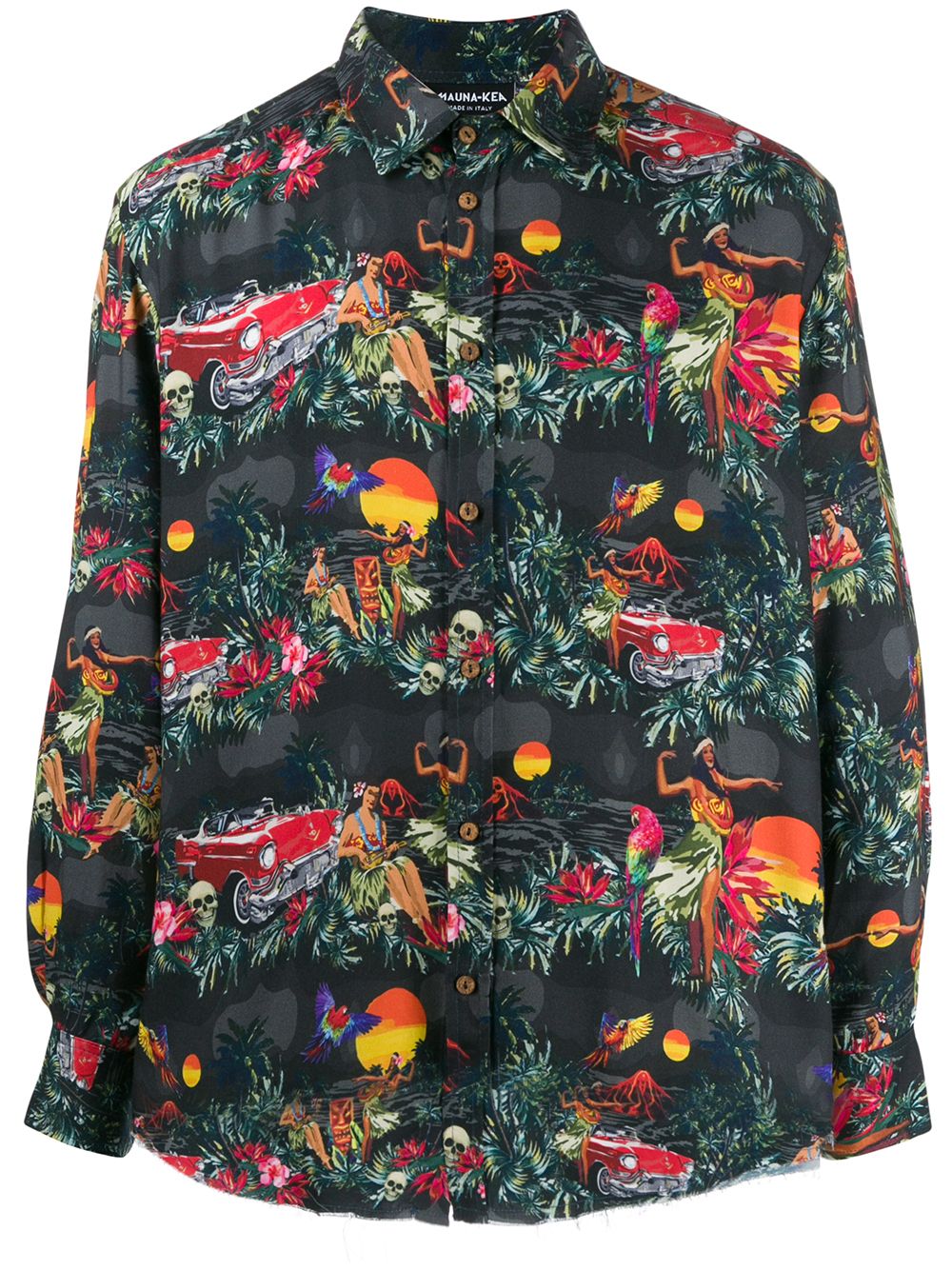 MAUNA KEA HAWAIIAN MOTIF PRINTED SHIRT 