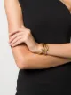 Image 2 of Saint Laurent monogram textured cuff bracelet
