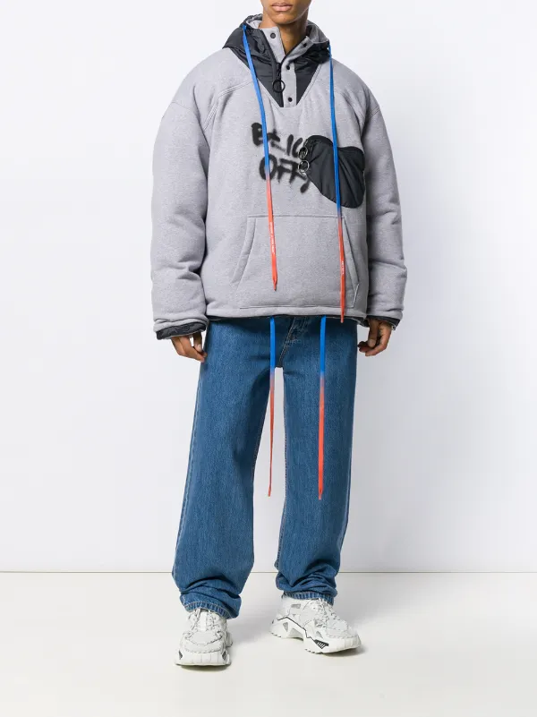 off white reversible hoodie