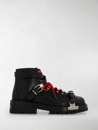 Versace combat boots black | MODES