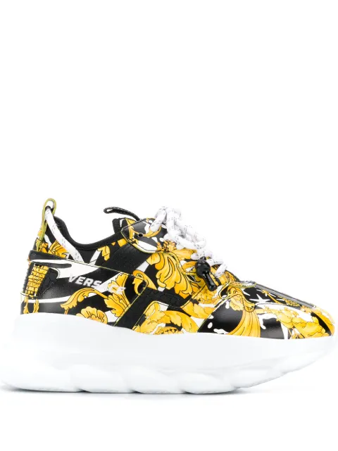 Click to view more detailed imagery on our partner's website Versace Women's Shoes Trainers Sneakers Chain Reaction In Black