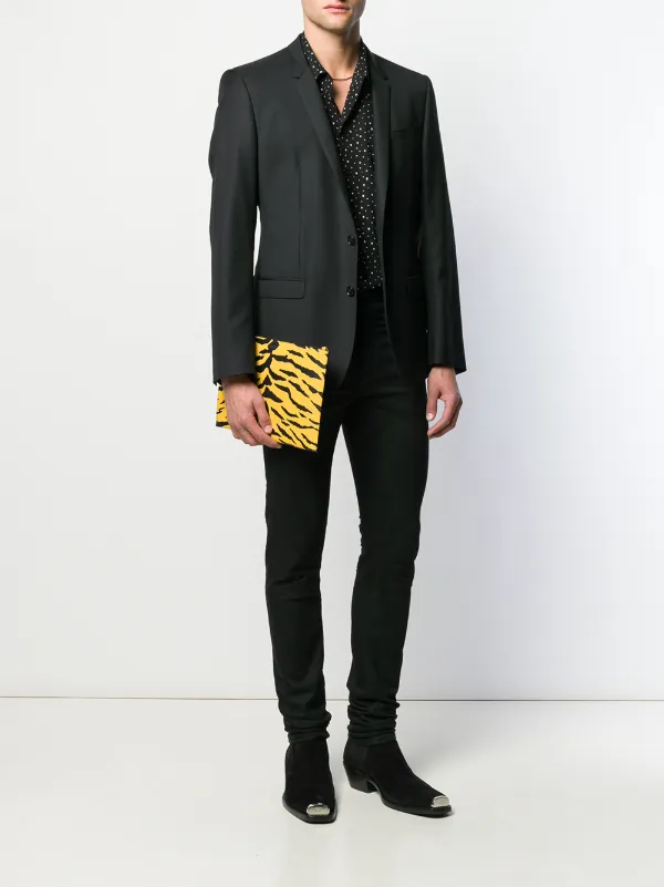 saint laurent zebra coat