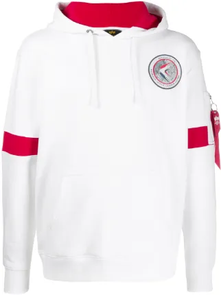 alpha industries hoodie white