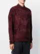 Emporio Armani embossed logo fleece sweatshirt