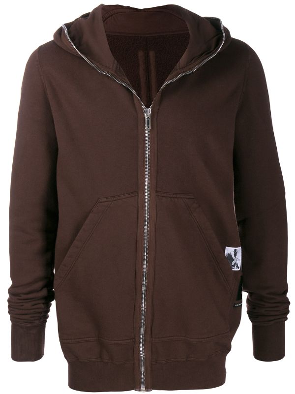 longline zip hoodie