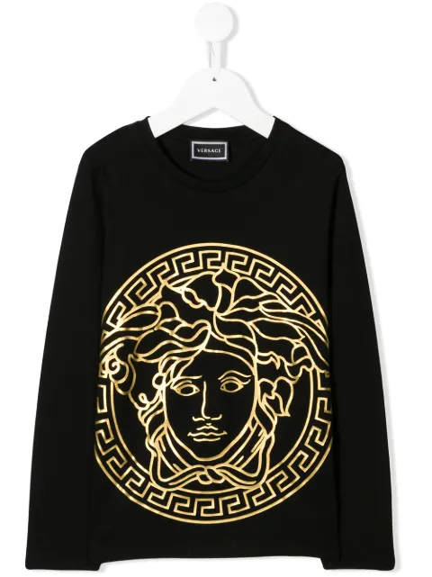 Versace Kids تيشيرت بطبعة شعار