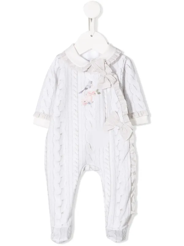 cable knit baby grow