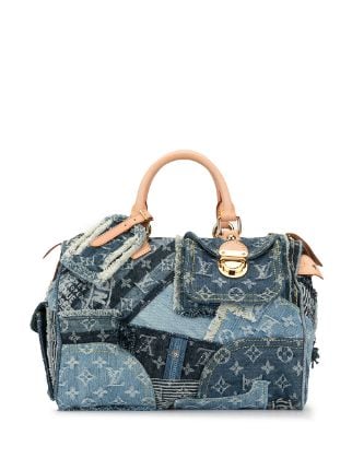 Louis Vuitton Speedy Bandouliere Bag Damier And Monogram Patchwork Denim 30  Auction