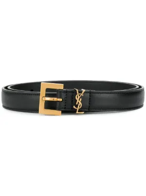 Louis Vuitton Black Leather Initiales Slim Buckle Belt 75CM