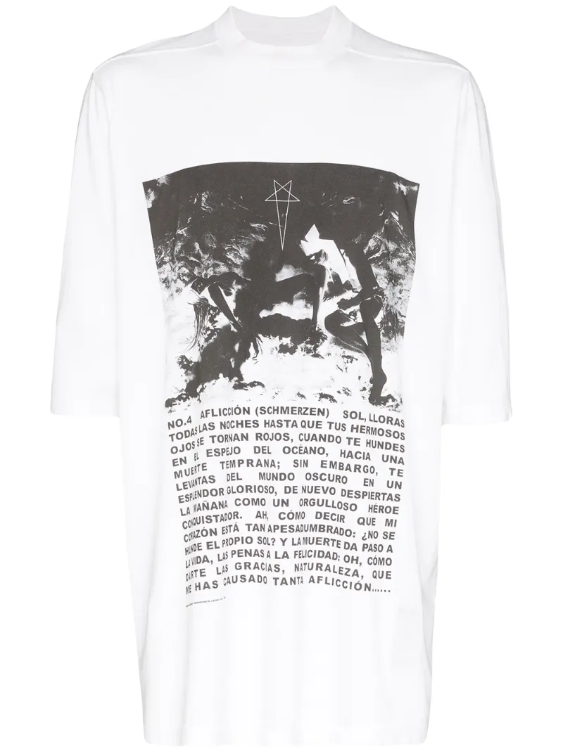 Tシャツ・カットソー DRKSHDW OVERSIZED WHITE T-SHIRT IN COTTON Rick Owens DRKSHDW Cotton T-shirt | Men's Clothing | Vitkac