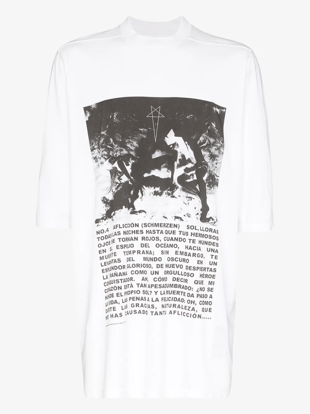 RICK OWENS DRKSHDW RICK OWENS DRKSHDW JUMBO PRINT COTTON T-SHIRT,DU20S5274RNEP114360923