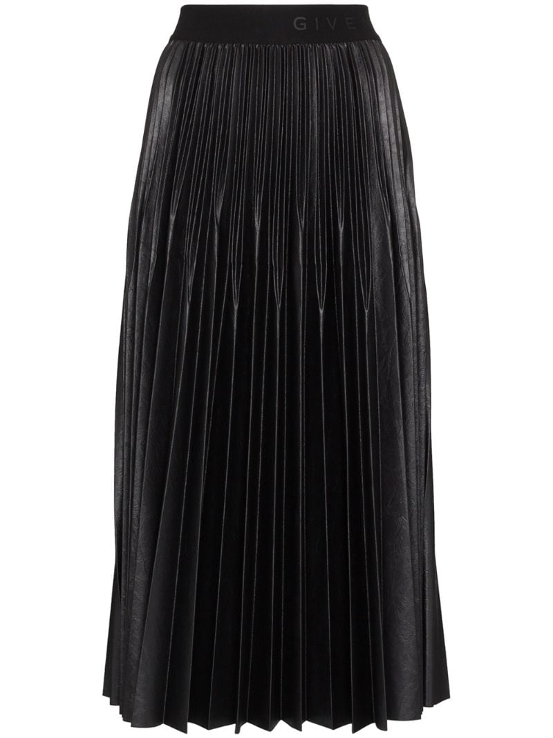 Givenchy Pleated Midi Skirt In Black | ModeSens