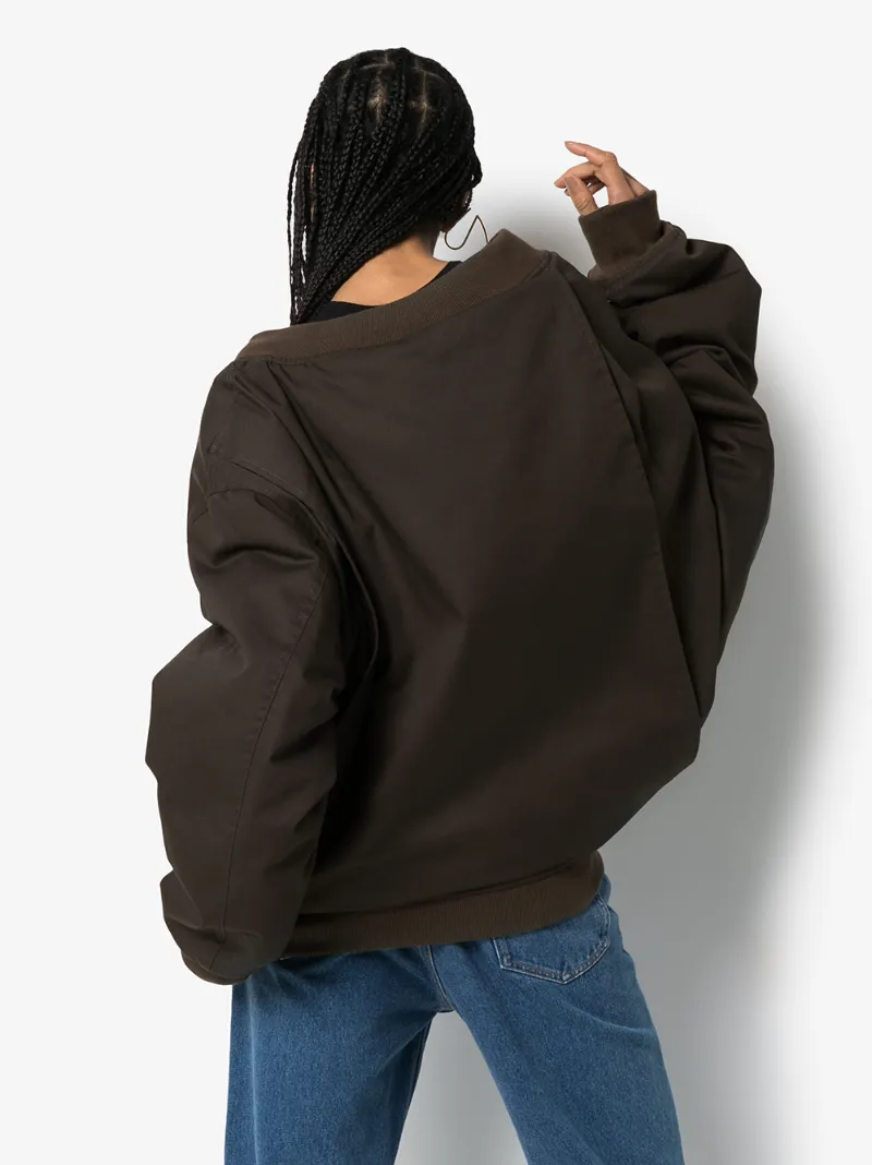 Shop Y/project Upside-down-look Bomber Jacket In Green