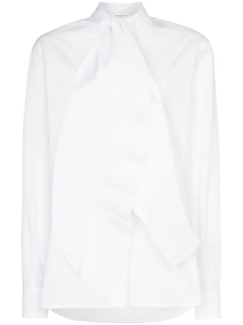 Givenchy scarf-neck poplin blouse