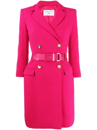 fuschia blazer dress