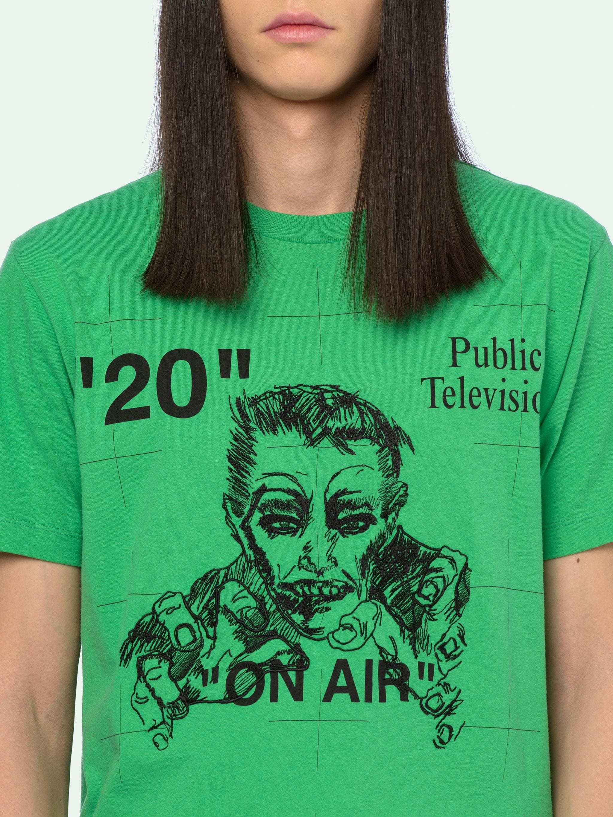 off white public television tee