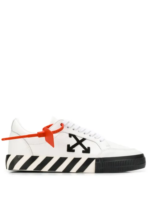 Click to view more detailed imagery on our partner's website Off-White Suede-Trimmed Printed Canvas Sneakers - White