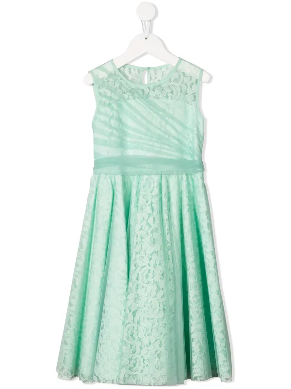 lace green midi dress