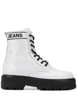 tommy jeans white boots