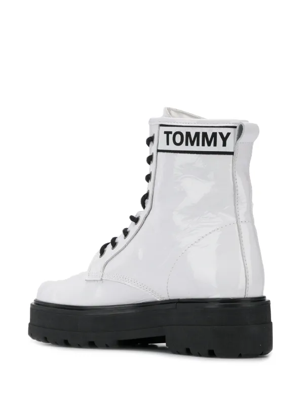 tommy jeans white boots
