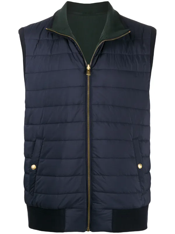 Ralph Lauren Purple Label Padded Waistcoat Jacket in Blue