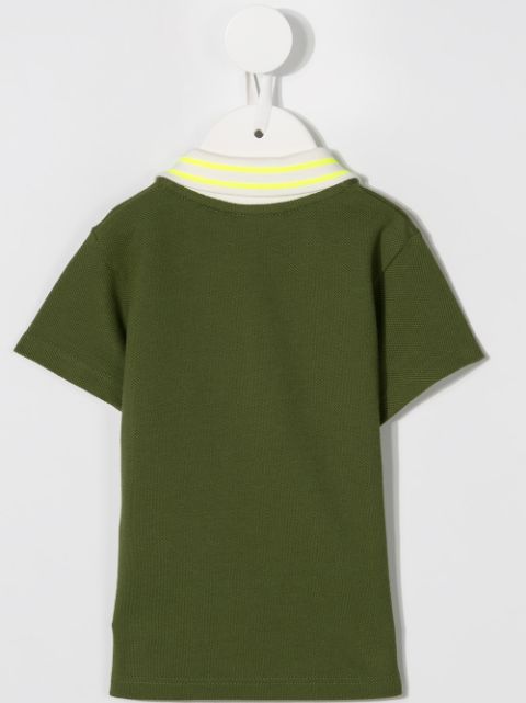 Shop Fendi Circle Logo Polo Shirt In Green