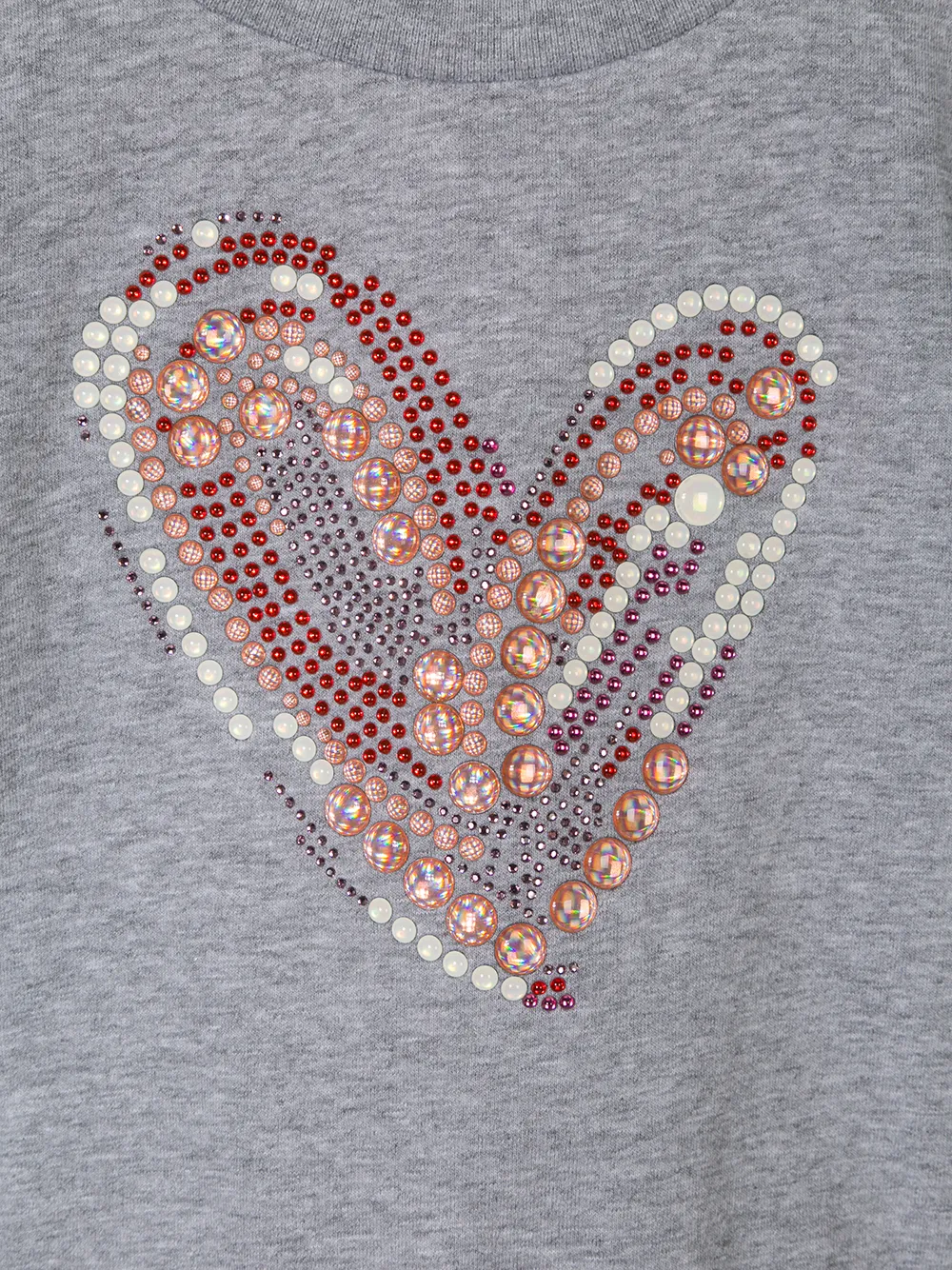  Simonetta Sweatshirt Mit Herzapplikation   Grau 