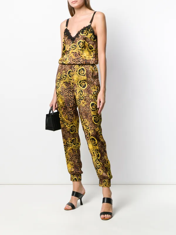 baroque print jumpsuit