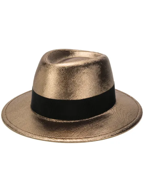 Saint Laurent Metallic Trilby Hat 