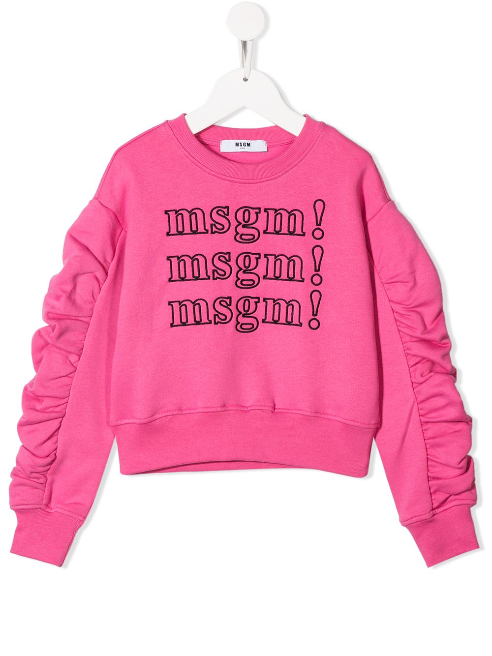 фото Msgm kids толстовка с оборками на рукавах