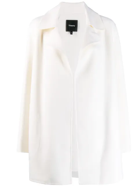 Click to view more detailed imagery on our partner's website Theory Overlay Df Coat In C05 Ivory