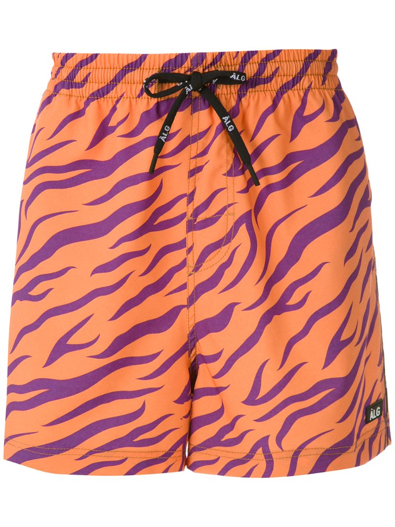 Àlg Printed Nylon Shorts In Orange