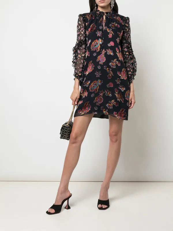 Alice+Olivia Julius paisley print dress 