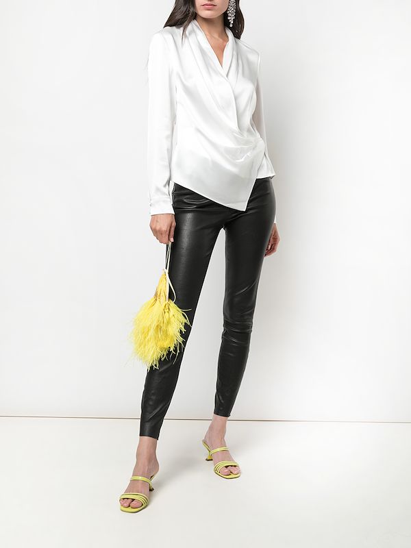 Alice Olivia Aurora Draped Blouse Ss20 Farfetch Com