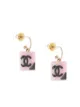 الصورة 1 من Chanel Pre-Owned أقراط بشكل المعين وشعار CC