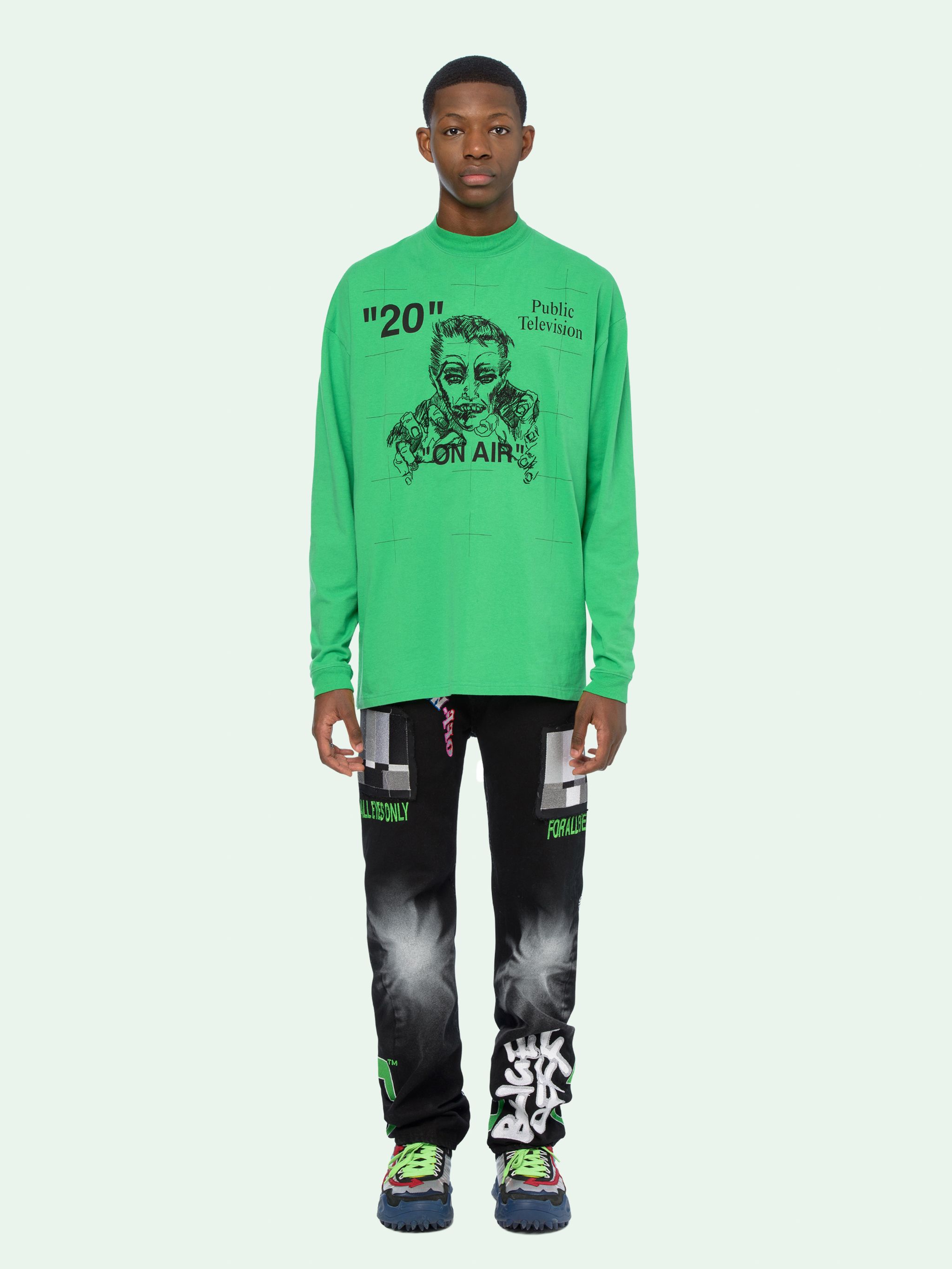 off white public television shirt