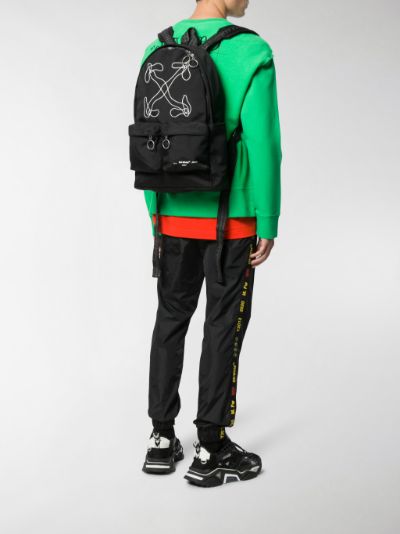 off white abstract arrows backpack