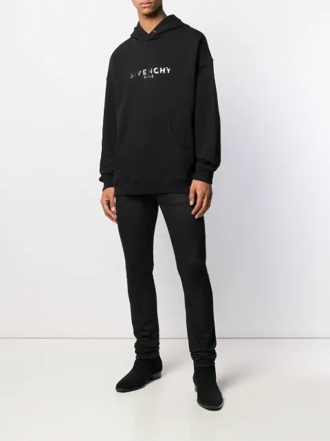 GIVENCHY IRIDESCENT PRINTED LOGO HOODIE