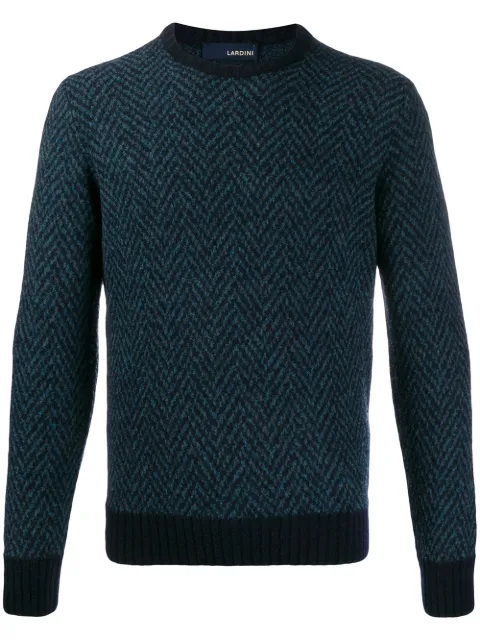 Lardini herringbone knit sweater