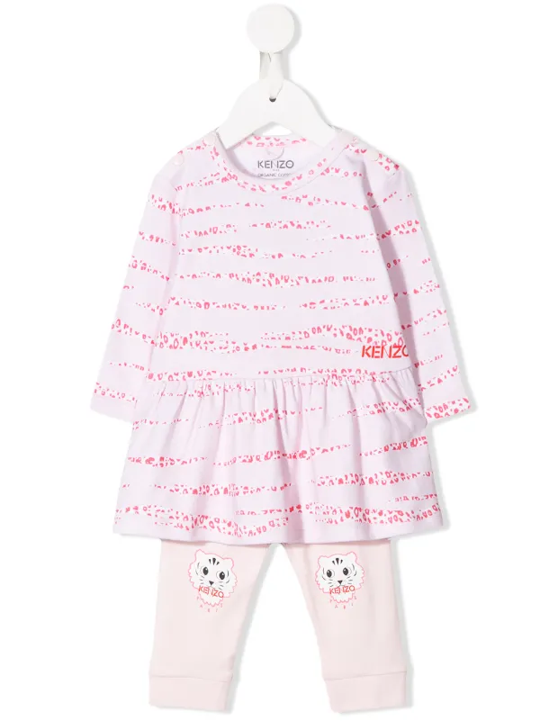 Kenzo Kids Animal Print Dress Set Farfetch