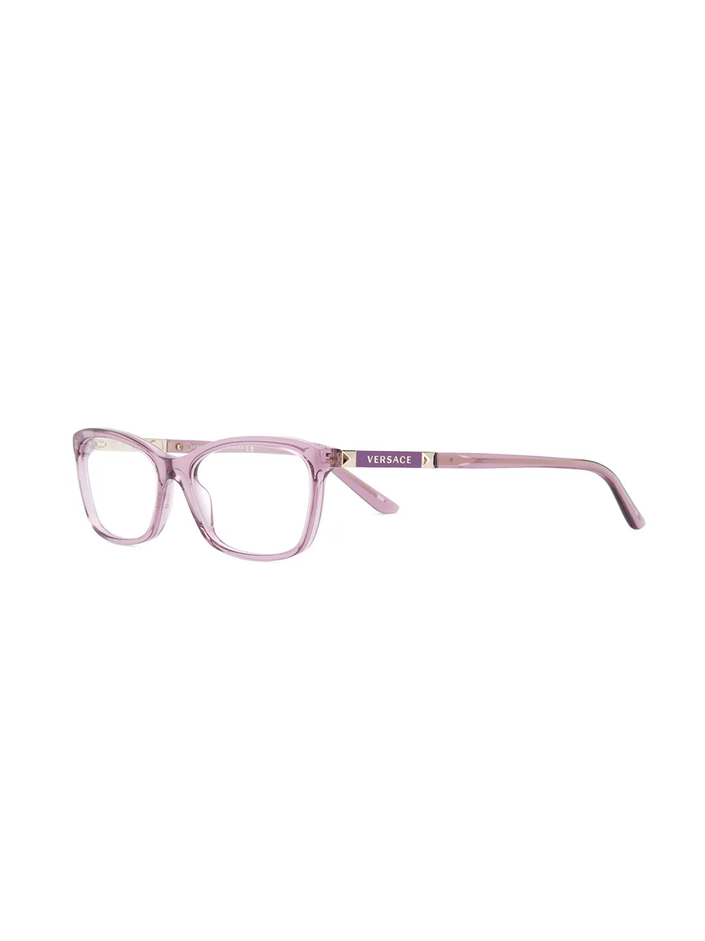  Versace Eyewear Eckige Brille   Rosa 