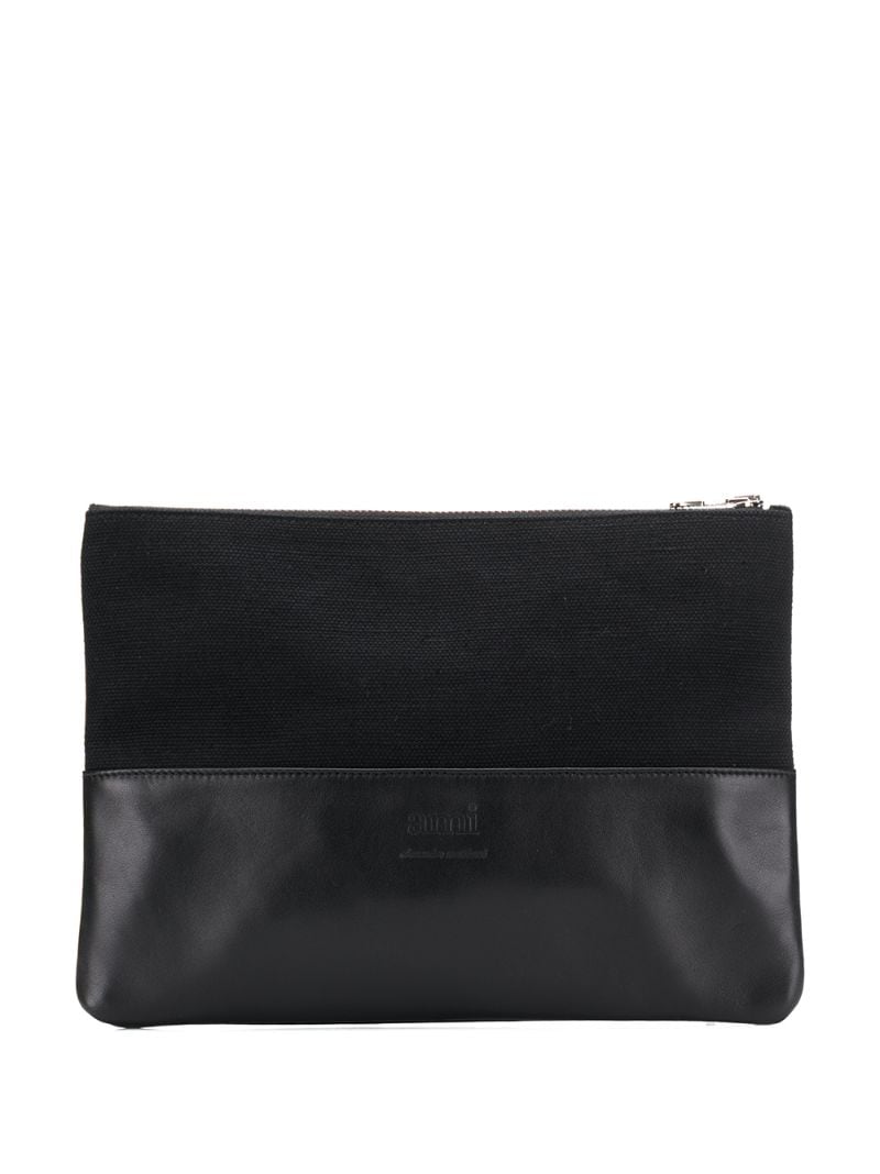 Shop Ami Alexandre Mattiussi Small Shopper Clutch In Black