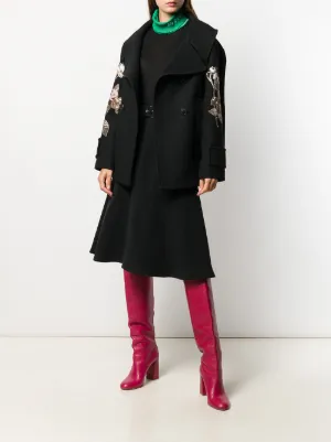 海外希少【VALENTINO】プリントマイクロファイユ ピーコート Valentino（ヴァレンティノ）ウィメンズ ピーコート - FARFETCH