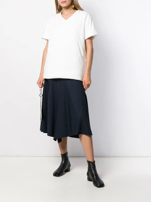 【送料&関税込】MM6 Maison Margiela V-neck T-shirt MM6 Maison Margiela Padded V-neck T-shirt | White | FARFETCH