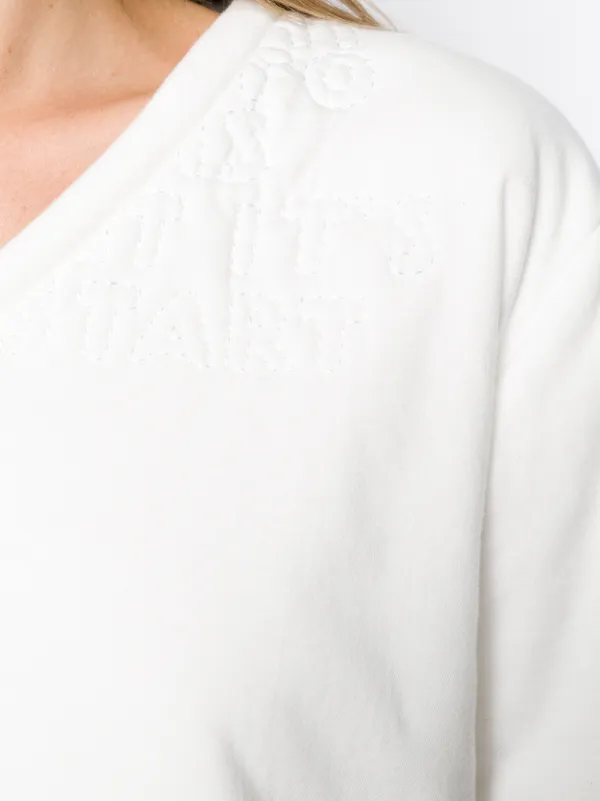 【送料&関税込】MM6 Maison Margiela V-neck T-shirt MM6 Maison Margiela Padded V-neck T-shirt | White | FARFETCH