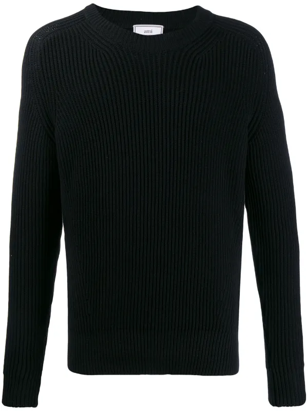 ribbed black jumper