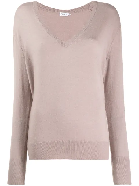 Click to view more detailed imagery on our partner's website Filippa K Fine Knit V-neck Jumper In Neutrals