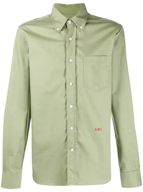 ami embroidered shirt