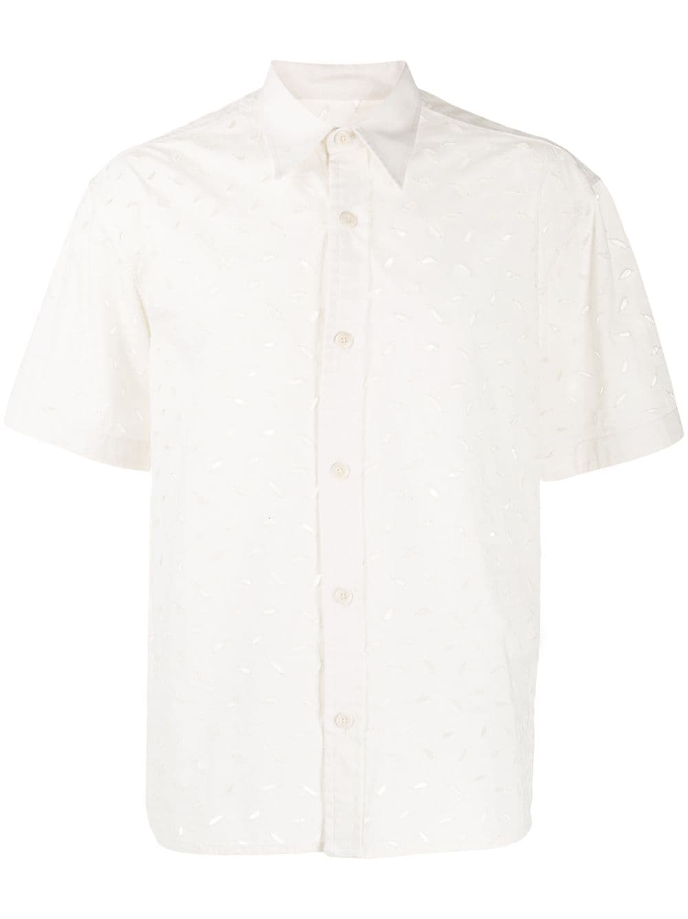 embroidered short-sleeve shirt